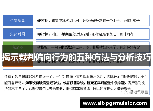 揭示裁判偏向行为的五种方法与分析技巧